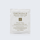 Eminence Organics Bright Skin Moisturizer SPF 40 Card Sample